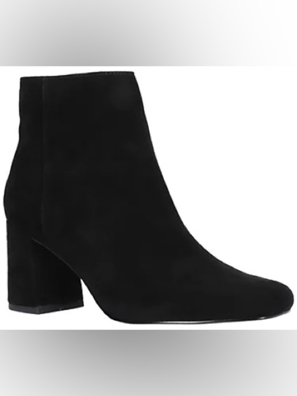 Bella Vita Square Toe Ankle Boots Size 7M Black Kidsuede Leather
